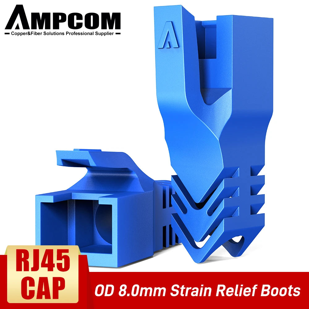AMPCOM  Ethernet Network Cable Strain Relief Boots Cable RJ45 Connector Plug Covers 6.5/7.5/8.0mm for CAT8 CAT7 CAT6A CAT6 CAT5E