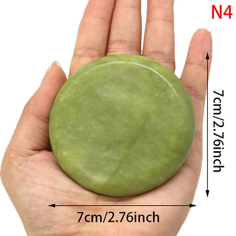 Natural Massage Stones Green Jade Stones Cold Rock For Spa Deep Tissue Massager