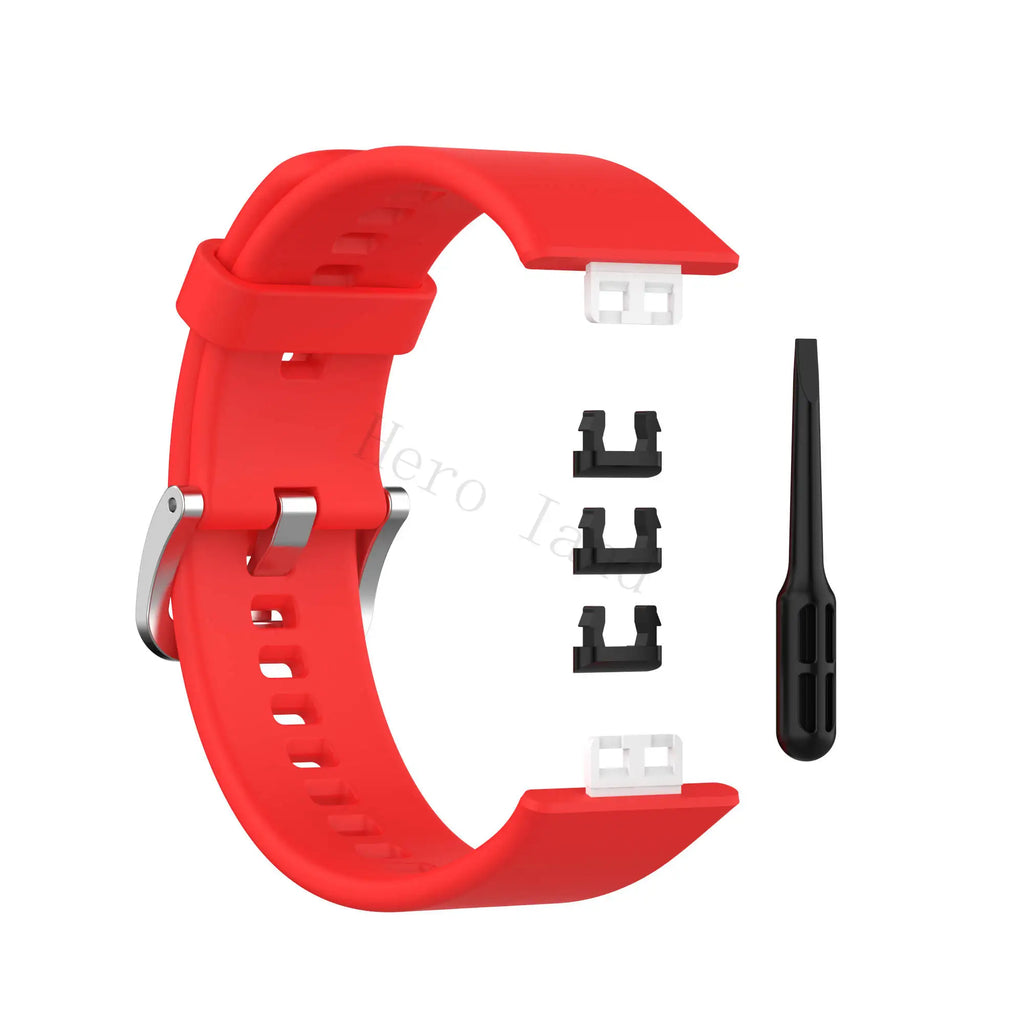 Sport Silicone Watchband For Huawei Watch Fit Strap Original SmarwatchWriststrap Belt Bracelet Printing Accessories with tool