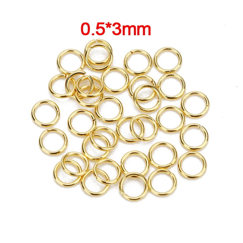 Louleur High Quality Stainless Steel Open Jump Ring Round Gold Color Split Rings For Diy Jewelry Making Findings Wholesale