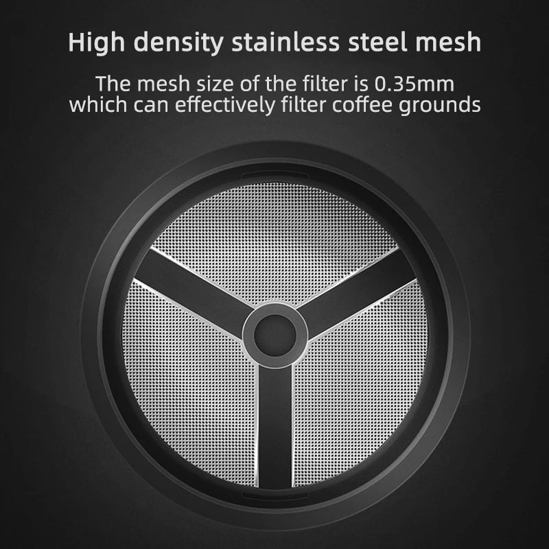 TIMEMORE French Press Coffee Press, Coffee Maker Tea Maker, 450ml, 15 Ounce, High Density Stainless Steel Mesh Heat Resistant Gl
