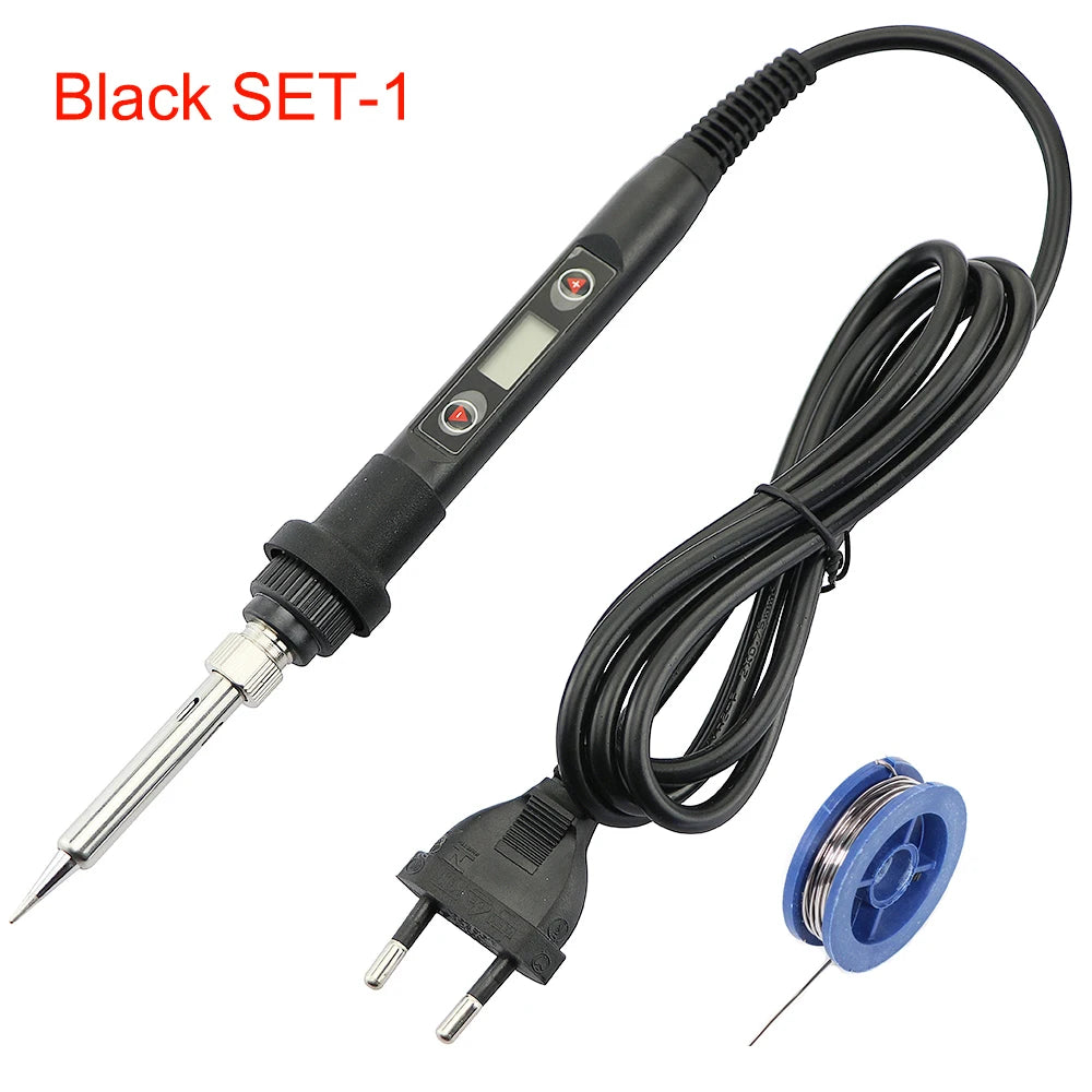 Adjustable Temperature Solder Iron 80W 220V / 110V LCD Electric Soldering Iron Welding Repair Tools