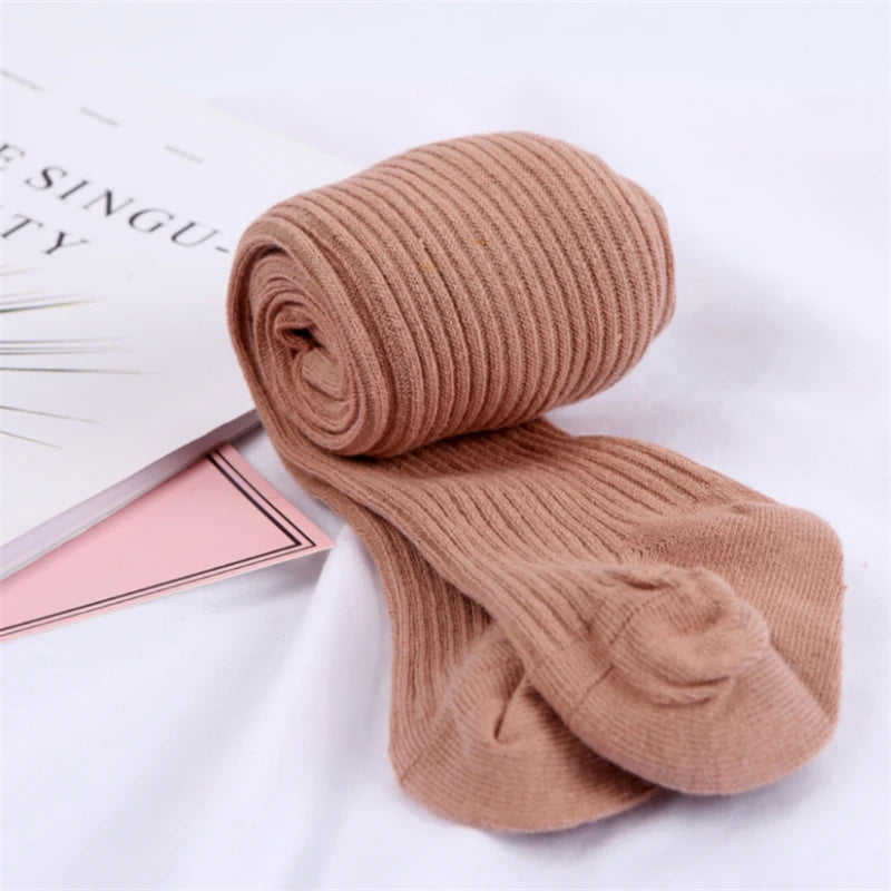 Wholesale Baby Tights Hot Baby Toddler Kid Girl Ribbed Stockings Cotton Warm Pantyhose Solid Candy Color Tight 0-4Years