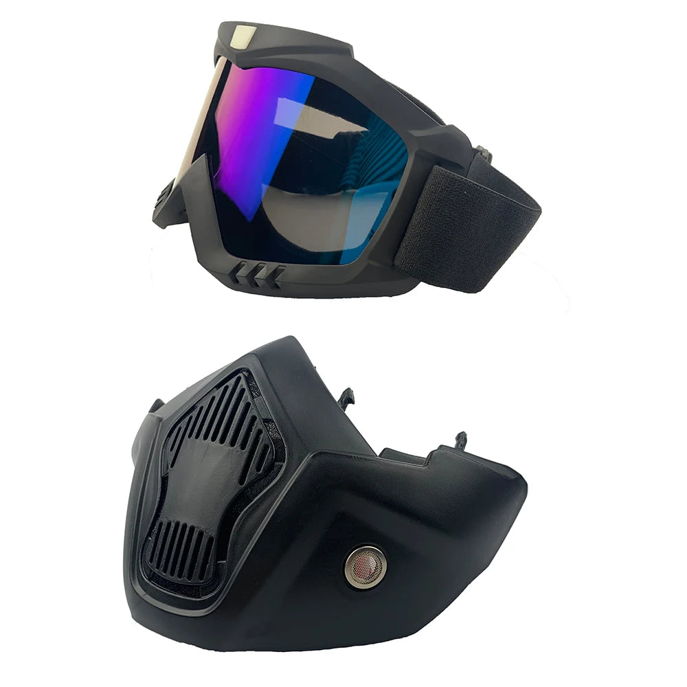 Outdoor Ski Snowboard Mask Snowmobile Skiing Goggles Windproof Motocross Protective Glasses Safety Goggles With Mouth Filter