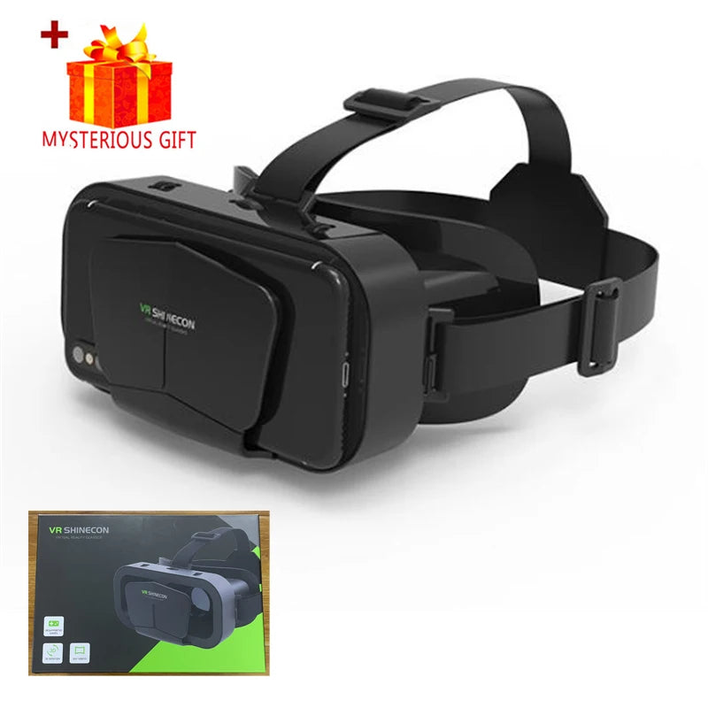 3D Virtual Reality VR Glasses For Phone Mobile Smartphones 7 Inch Headset Helmet Game Wirth Real Viar Goggles Devices Lenses Set