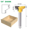 1/4" Shank 6mm shank Reversible Drawer Front Router Bit For Woodworking Cutter Tool Milling Cutter