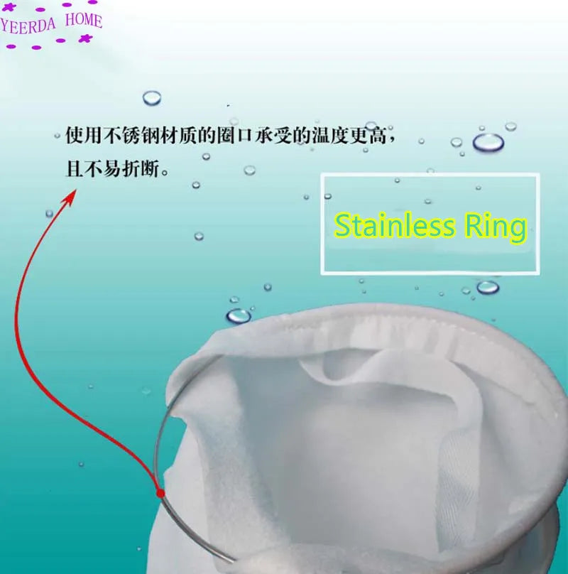 180x430mm PP/Stainless Ring environmental protection Industrial Filter Sock Pocket Bag 0.2/0.5/5/10/25/50/75/100/200/300 micron