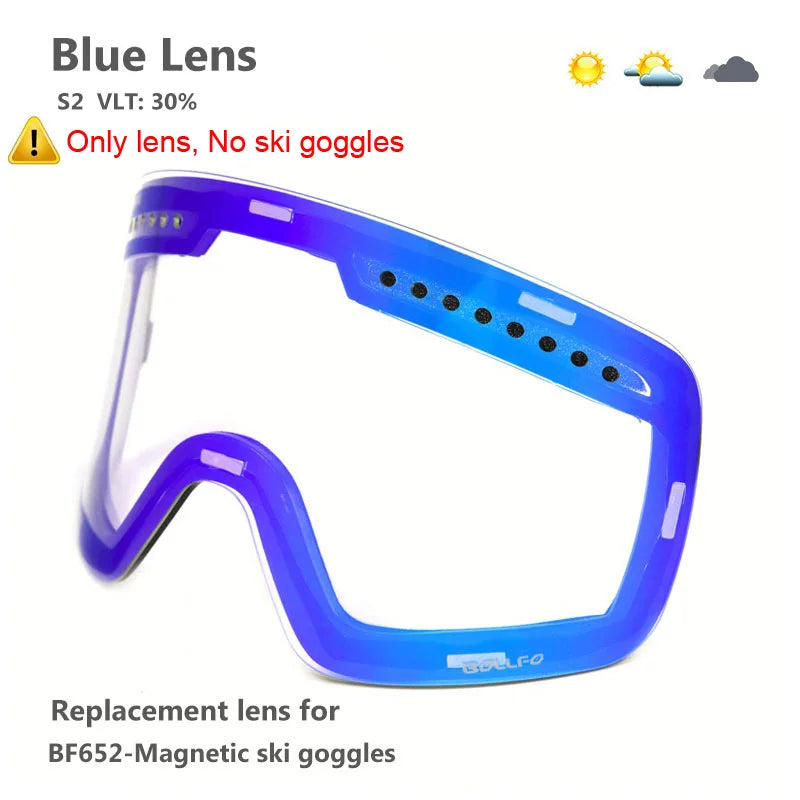 Ski Goggles with Magnetic Double Layer polarized Lens Skiing Anti-fog UV400 Snowboard Goggles Men Women Ski Glasses Eyewear case