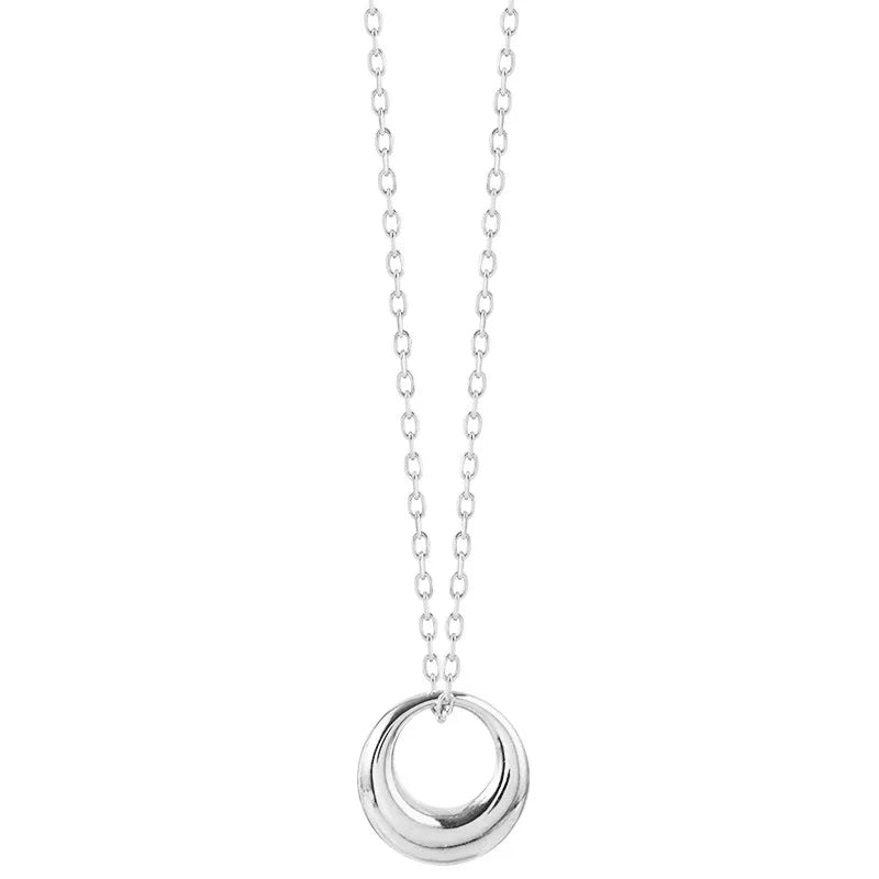 925 Sterling Silver Necklaces Women Fine Jewelry Wedding Accessories Geometric round Pendant Beads Necklace Wholesale