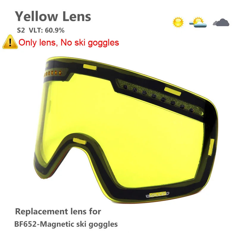 Ski Goggles with Magnetic Double Layer polarized Lens Skiing Anti-fog UV400 Snowboard Goggles Men Women Ski Glasses Eyewear case