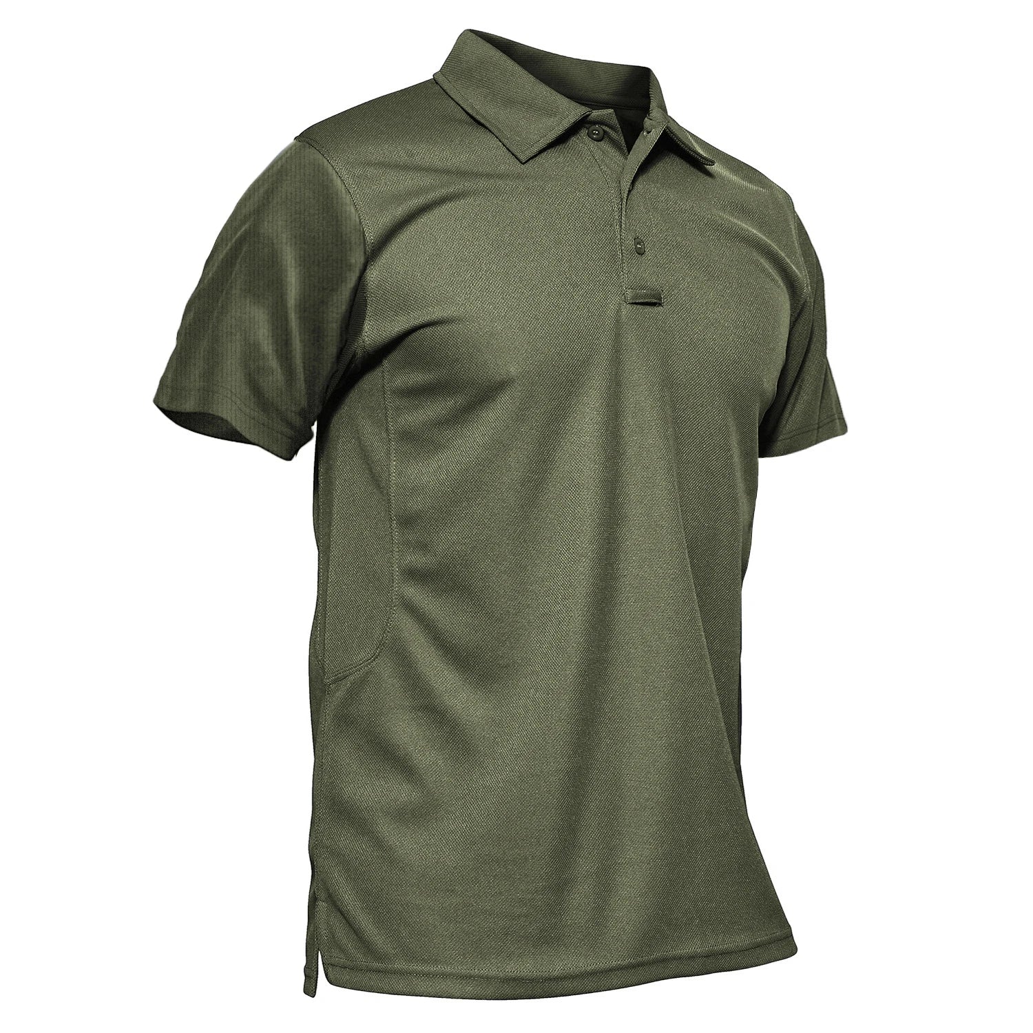 TACVASEN Summer Colorful Fashion Polo Tee Shirts Men's Short Sleeve T-shirt Quick Dry Army Team Work Green T-Shirt Tops Clothing