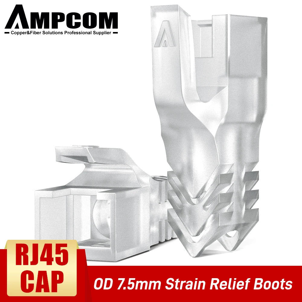 AMPCOM  Ethernet Network Cable Strain Relief Boots Cable RJ45 Connector Plug Covers 6.5/7.5/8.0mm for CAT8 CAT7 CAT6A CAT6 CAT5E