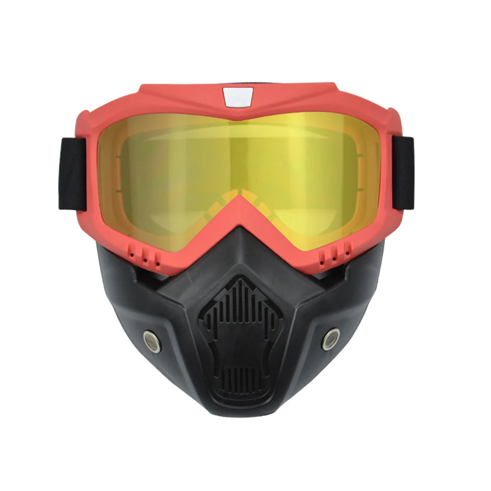 Outdoor Ski Snowboard Mask Snowmobile Skiing Goggles Windproof Motocross Protective Glasses Safety Goggles With Mouth Filter