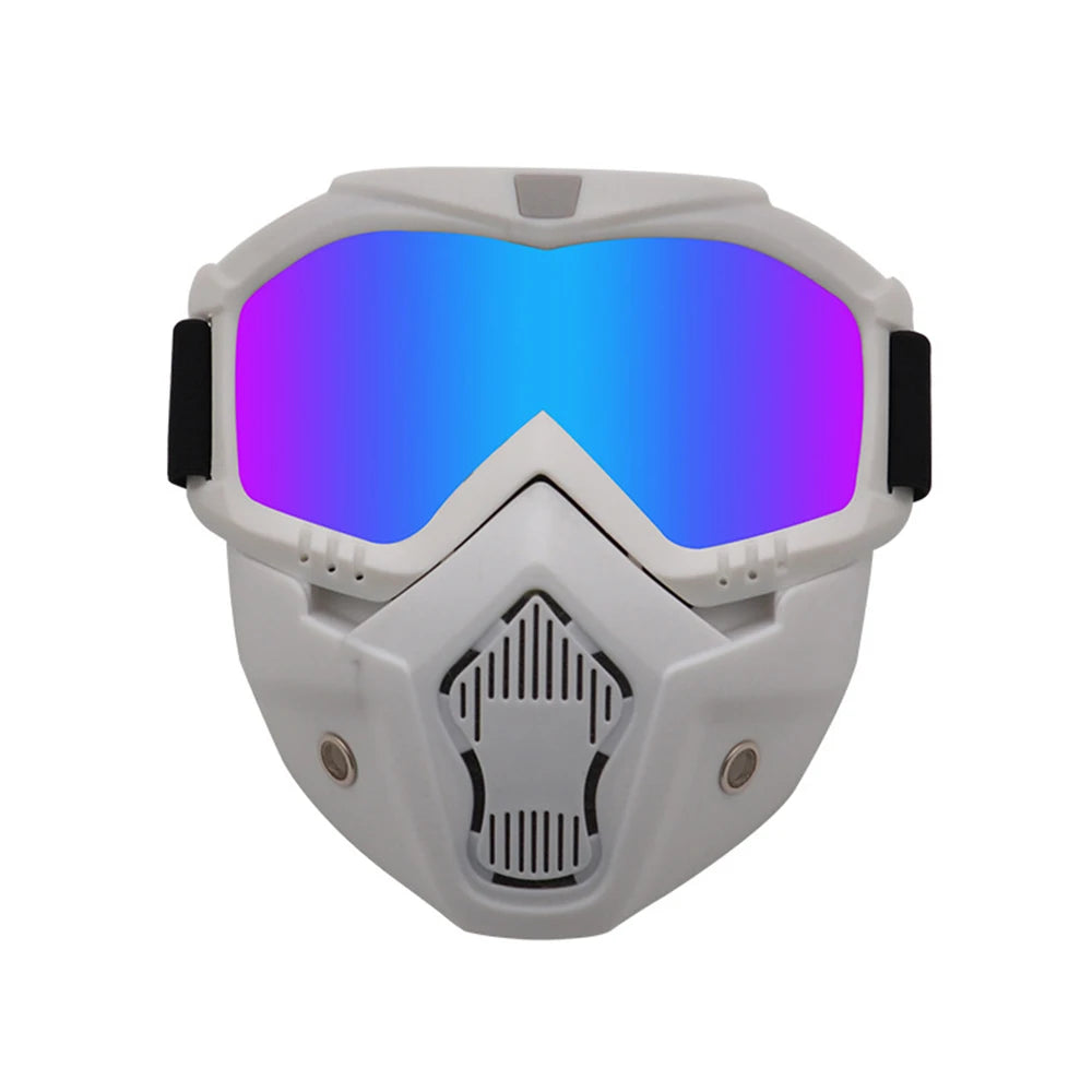 Outdoor Ski Snowboard Mask Snowmobile Skiing Goggles Windproof Motocross Protective Glasses Safety Goggles With Mouth Filter
