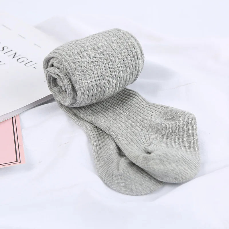 Wholesale Baby Tights Hot Baby Toddler Kid Girl Ribbed Stockings Cotton Warm Pantyhose Solid Candy Color Tight 0-4Years