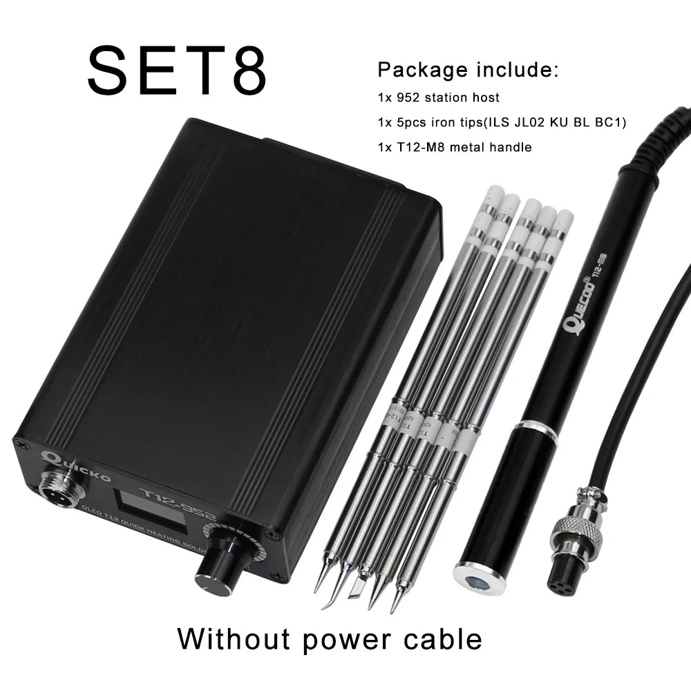 Quick Heating T12 soldering station electronic welding iron 2020 New version STC T12 OLED Digital Soldering Iron T12-952 QUICKO