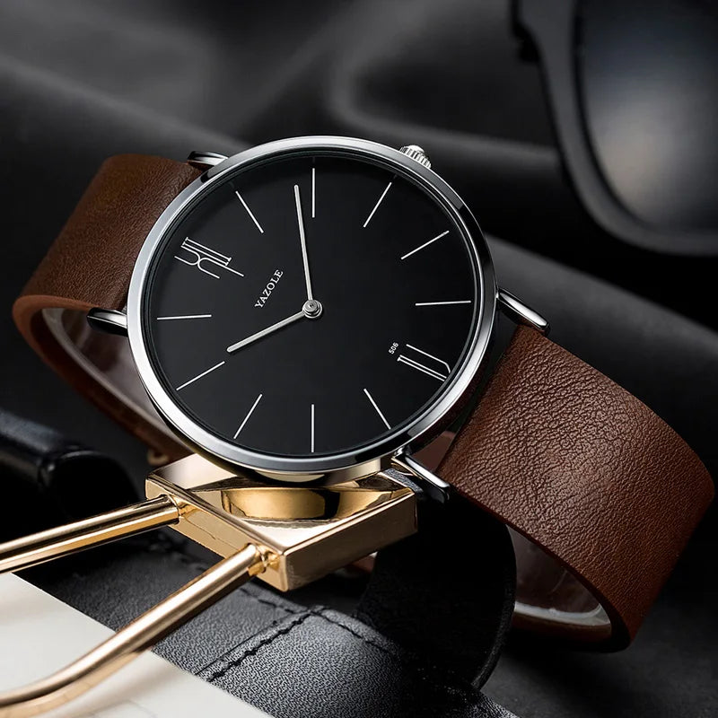 Outdoor Men Watch Genuine Leather Military Sports Analog Quartz Wristwatch Decoration Business Man Clock Calendar Montre Homme