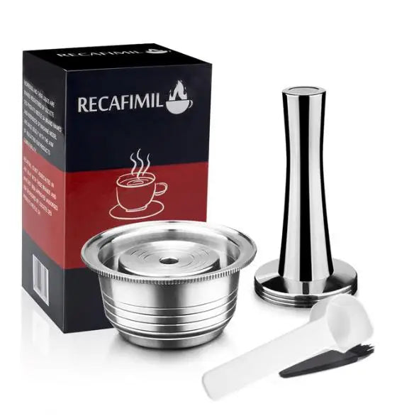 ICafilas Espresso Capsulas Recargables Nespresso Vertuoline & Vertuo Stainless Steel (G2) Refillable Capsule Reusable Filter ODS