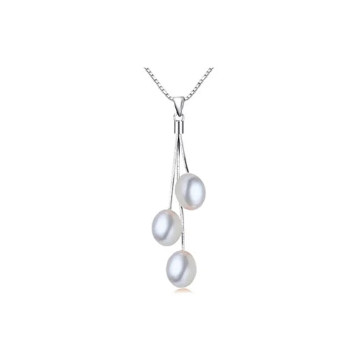 ZHBORUINI 2024 Fashion Pearl Necklace Pearl Jewelry Multicolour Natural Pearl Pendant 925 Sterling Silver Jewelry For Women Gift
