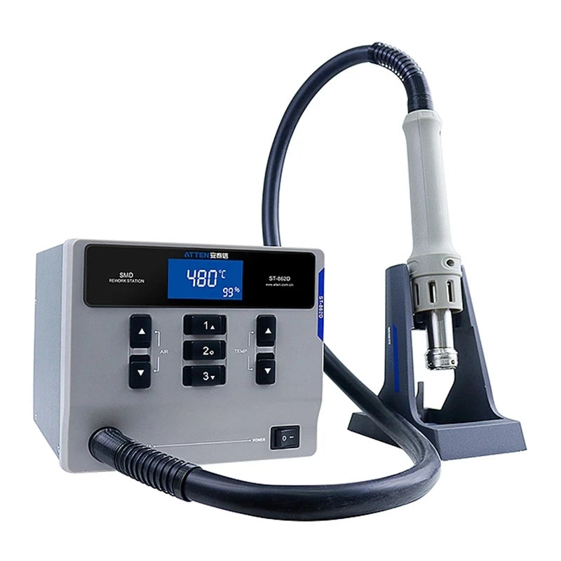 ATTEN St-862D 110V / 220V 1000W Hot Air Gun Digital Display BGA Rework Station Automatic Sleep Repair Desoldering Station