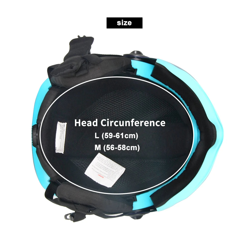 EnzoDate Ski Snow Helmet with Integrated Goggles Shield 2 in 1 Snowboard Helmet and Detachable Mask,Extra-cost Night Vision Lens