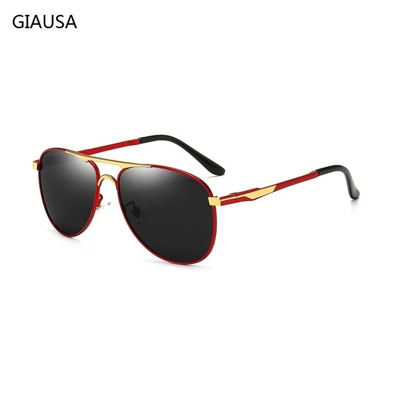 Luxury Pilot  Sunglasses Men Women Driving Fishing Retro Sun Glasses Brand Designer Male Metal Sunglasses For Man