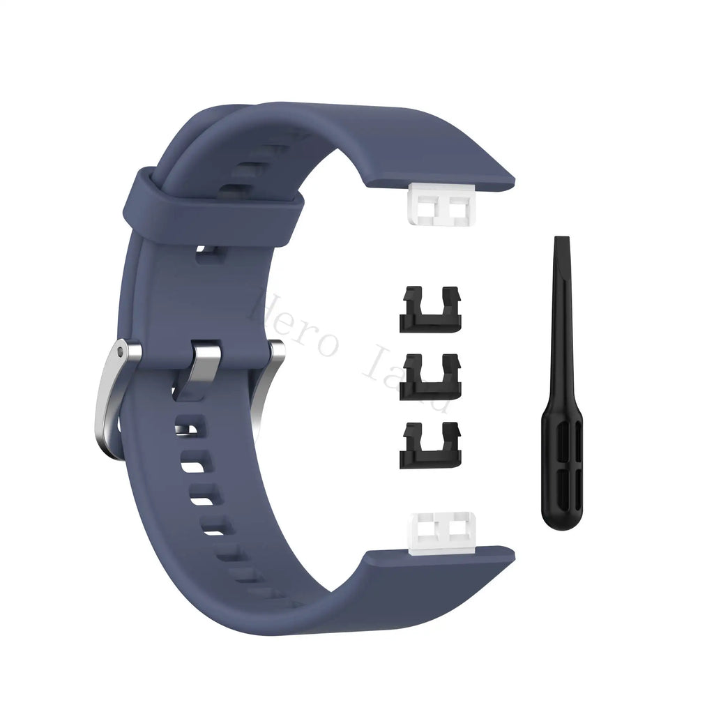 Sport Silicone Watchband For Huawei Watch Fit Strap Original SmarwatchWriststrap Belt Bracelet Printing Accessories with tool