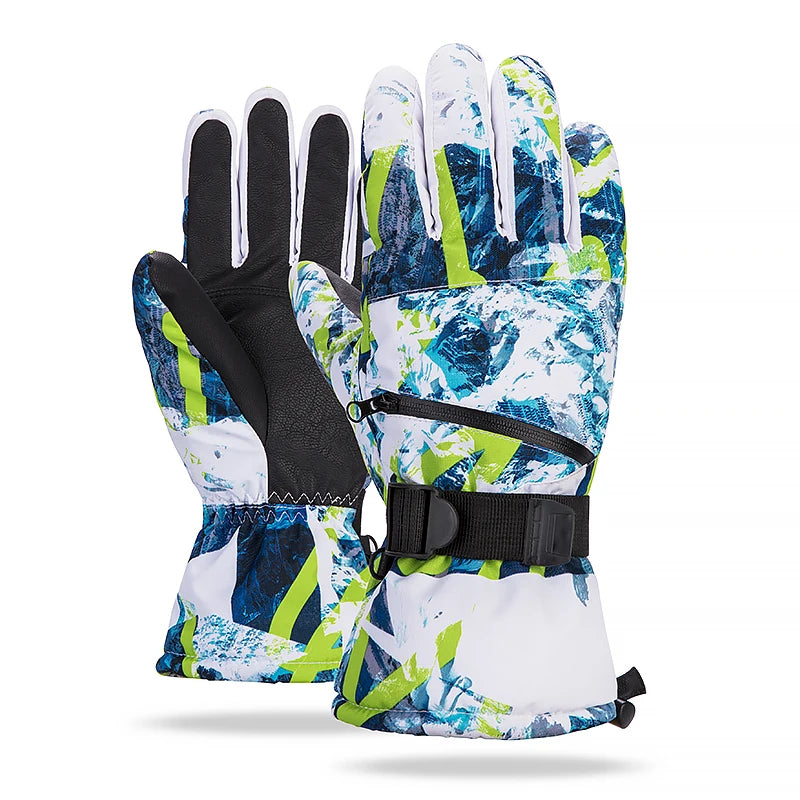 COPOZZ Men Women 3 Finger Touch Screen Ski Gloves Waterproof Winter Warm Snowboard Gloves Motorcycle Riding Snowmobile Gloves