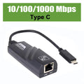 10/100/1000Mbps USB 3.0 Wired USB TypeC To Rj45 Lan Ethernet Adapter Network Card for PC Macbook Windows Laptop