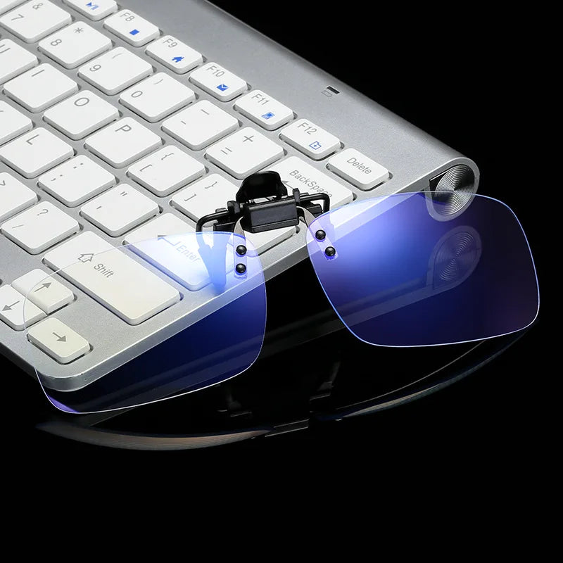 Anti Blue Light Glasses Women Men Clip on Eyeglasses Clear Computer Phone Blue-ray Eyewear Fashion Clip Flip up Glasses