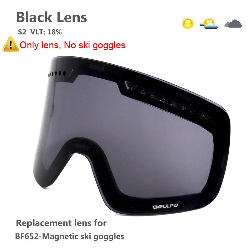 Ski Goggles with Magnetic Double Layer polarized Lens Skiing Anti-fog UV400 Snowboard Goggles Men Women Ski Glasses Eyewear case