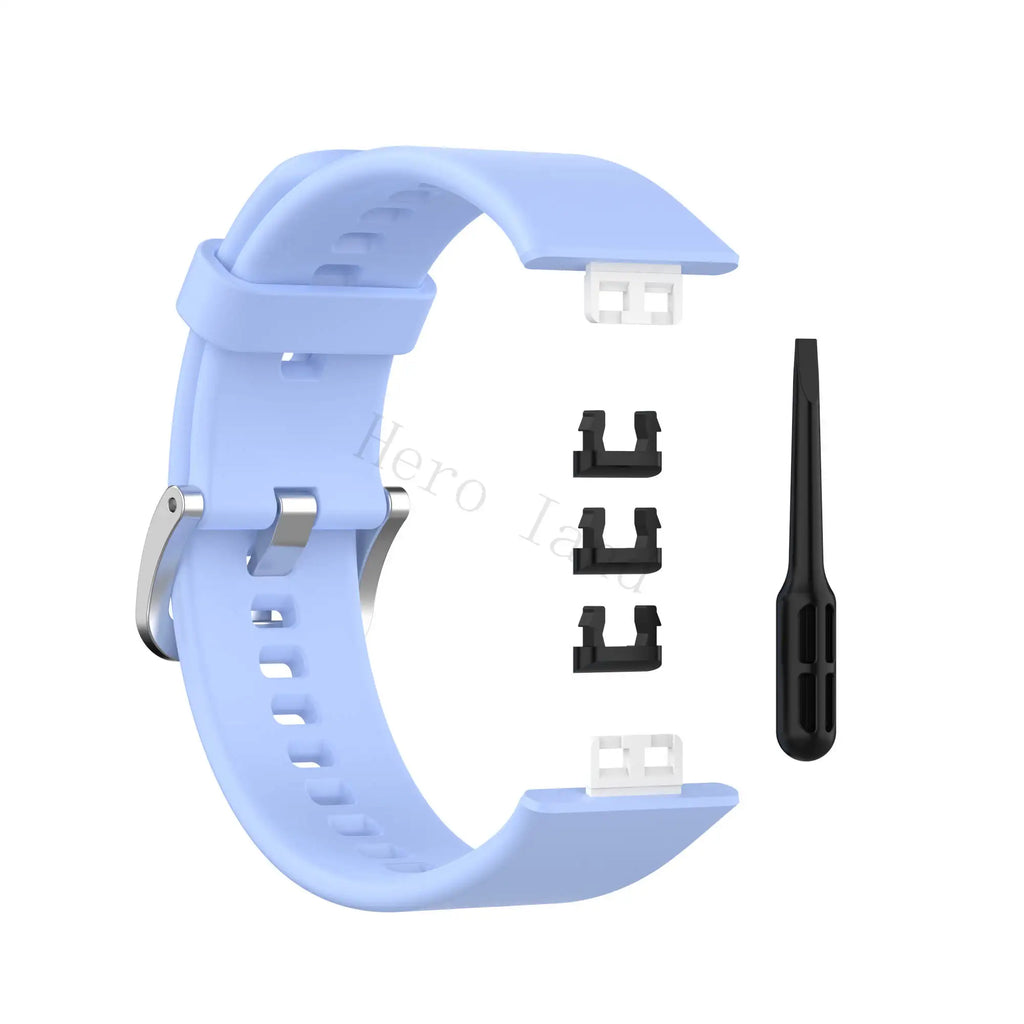 Sport Silicone Watchband For Huawei Watch Fit Strap Original SmarwatchWriststrap Belt Bracelet Printing Accessories with tool