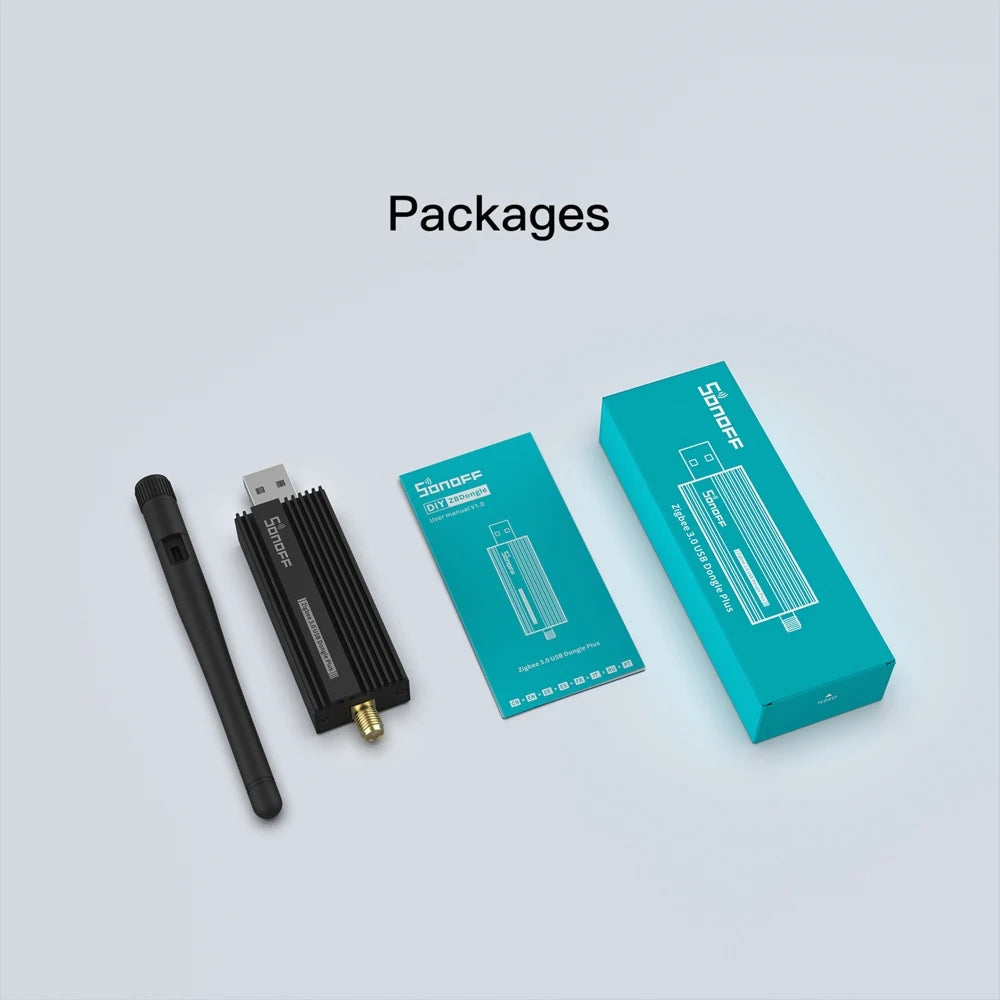 SONOFF ZBDongle Zigbee 3.0 USB Gateway ZBDongle Plus Universal via ZHA or Zigbee2MQTT Support Sonoff ZBMINI S26R2ZB SNZB Sensors