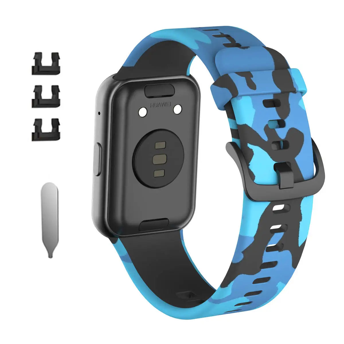 Sport Silicone Watchband For Huawei Watch Fit Strap Original SmarwatchWriststrap Belt Bracelet Printing Accessories with tool