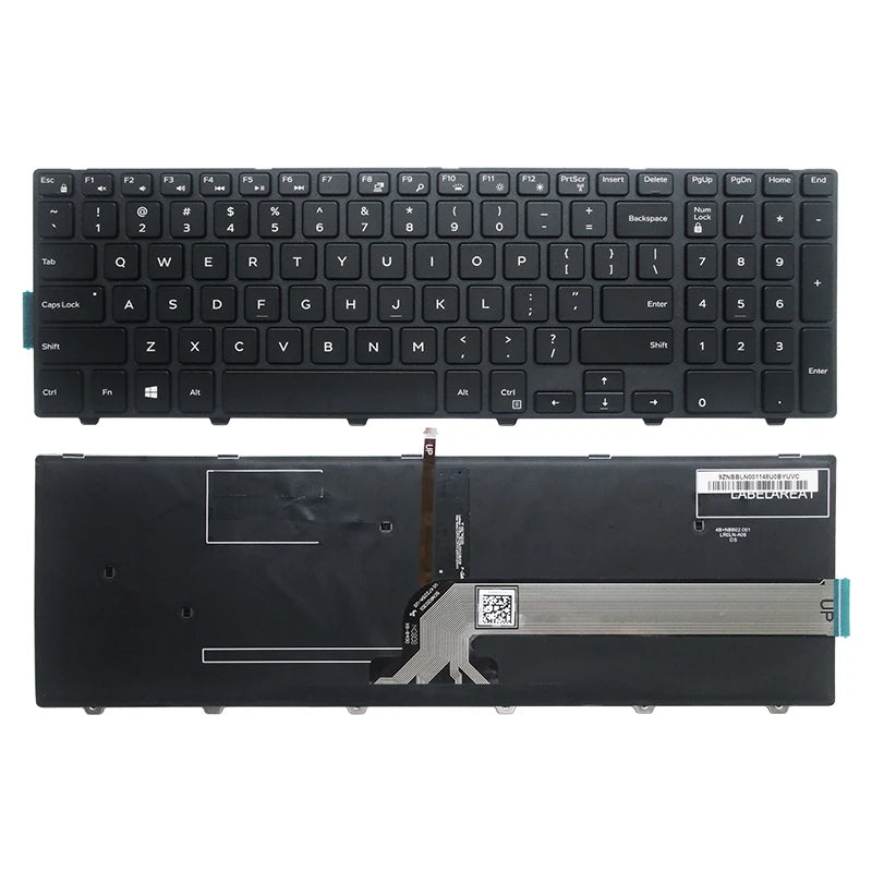 US/UK/SP keyboard For Dell Inspiron 15 3000 5000 3541 3542 3543 5542 3550 3560 3551 3552 3559 3565 3567 3558 5545 5547 5566 5748