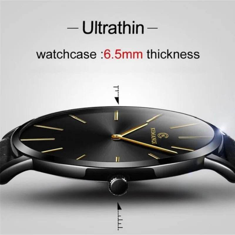 2025 Luxury Business Men Watches Men Gold Watch Ultra Thin Mens Watches Leather Quartz Watch Man Wristwatch Horloge Mannen
