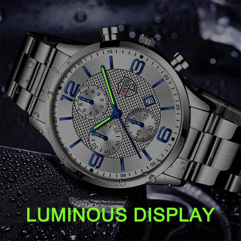 reloj hombre Luxury Business Men Watchs Quartz WristWatch Male Leather Calendar Luminous Clock relogio masculino