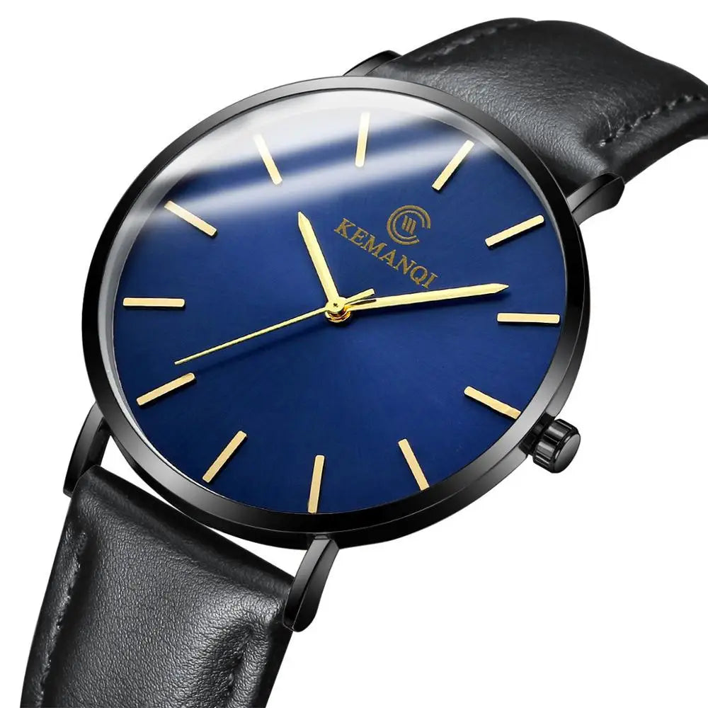 2025 Luxury Business Men Watches Men Gold Watch Ultra Thin Mens Watches Leather Quartz Watch Man Wristwatch Horloge Mannen