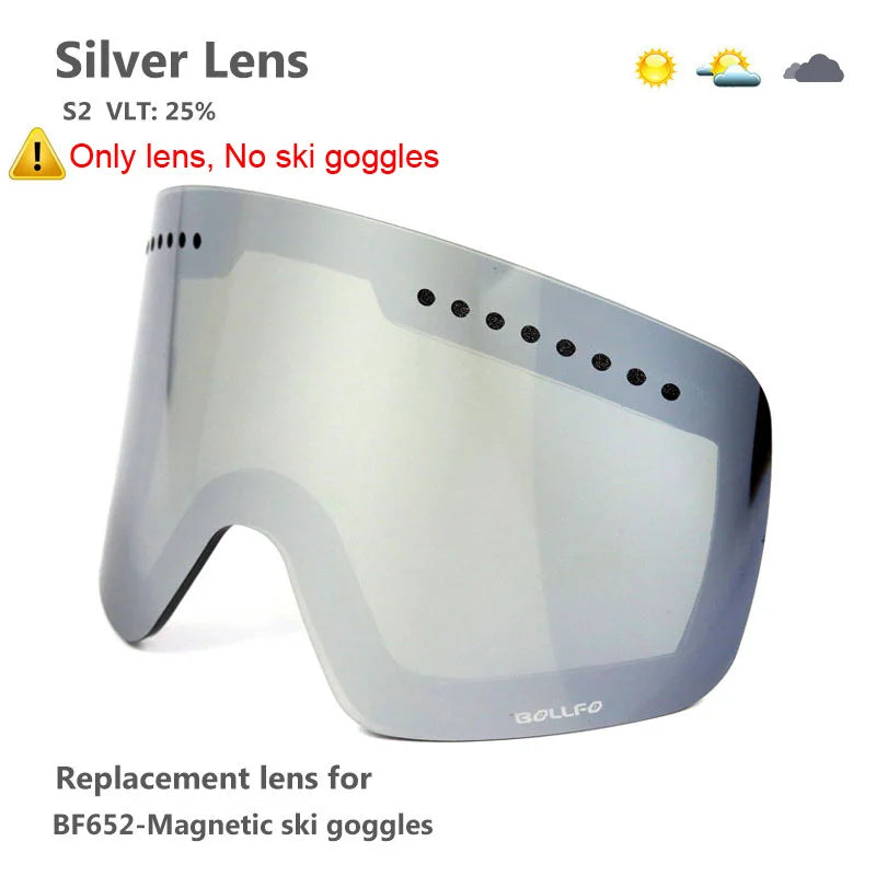 Ski Goggles with Magnetic Double Layer polarized Lens Skiing Anti-fog UV400 Snowboard Goggles Men Women Ski Glasses Eyewear case