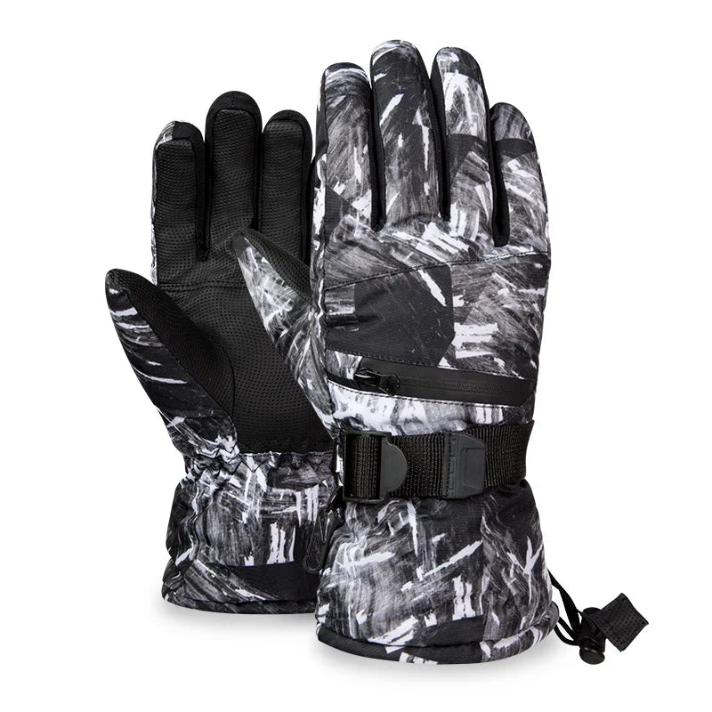 COPOZZ Men Women 3 Finger Touch Screen Ski Gloves Waterproof Winter Warm Snowboard Gloves Motorcycle Riding Snowmobile Gloves