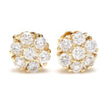 Huitan Luxury Gold Color Brilliant Cubic Zirconia Stud Earrings for Women Dainty Small Female Earring Gifts Classic Jewelry