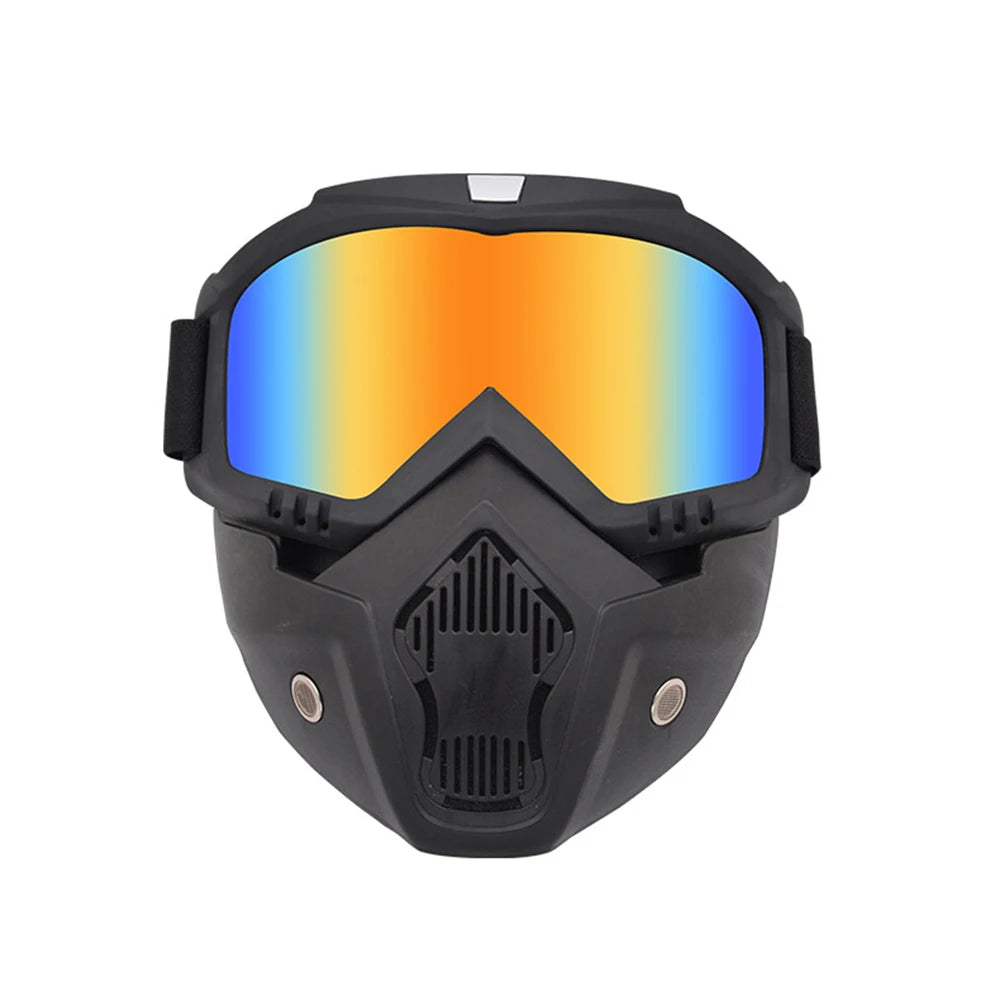 Outdoor Ski Snowboard Mask Snowmobile Skiing Goggles Windproof Motocross Protective Glasses Safety Goggles With Mouth Filter