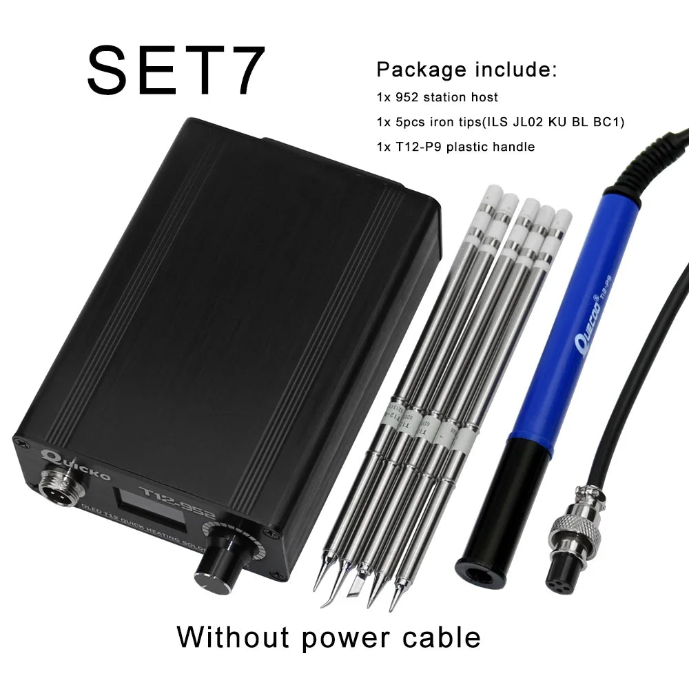 Quick Heating T12 soldering station electronic welding iron 2020 New version STC T12 OLED Digital Soldering Iron T12-952 QUICKO
