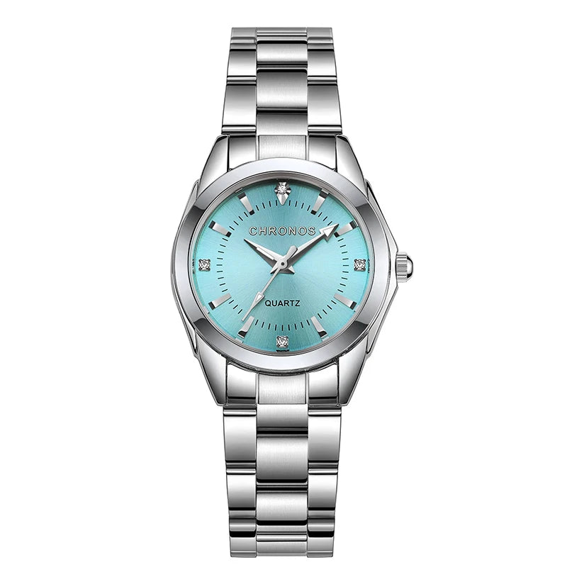 CHRONOS Elegant Women Watch Luxury Ladies Fashion Brand Wristwatch Quartz Movement Stainless Steel Gift for Female Girlfriend