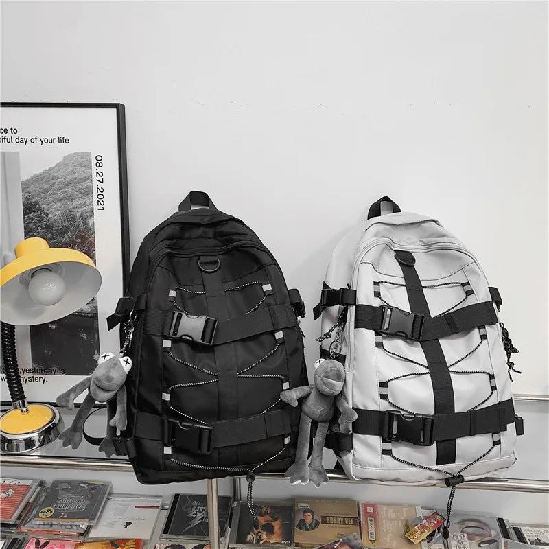 Backpack men and women cool backpack leisure junior high school students backpack personality skateboard