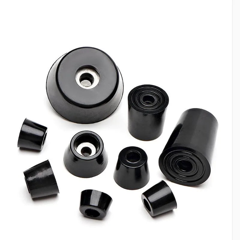 4pc Black Rubber Feet Non-slip Furniture Foot Table Leg Cabinet Bottom Pad for subwoofer Speaker machinery Funiture Accessories