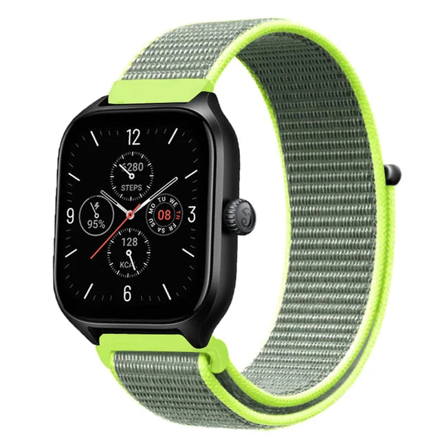 20mm 22mm Nylon Loop Strap for Amazfit GTR 47mm/GTR4 3 Pro/GTS 4 mini/3 Bracelet for Amazfit Balance 3 2/bip 5 6 Max/Stratos 2 3