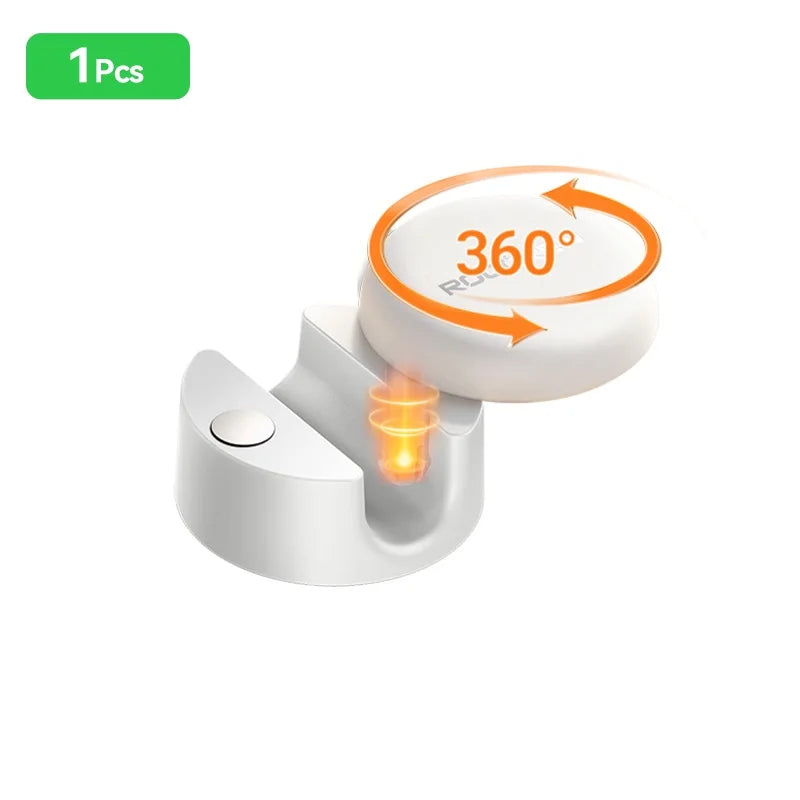 Rocoren 360° Rotating Magnetic Cable Management Self Adhesive Wire Cord Organizer Cable Clips Adjustable Wire Holder Under Desk