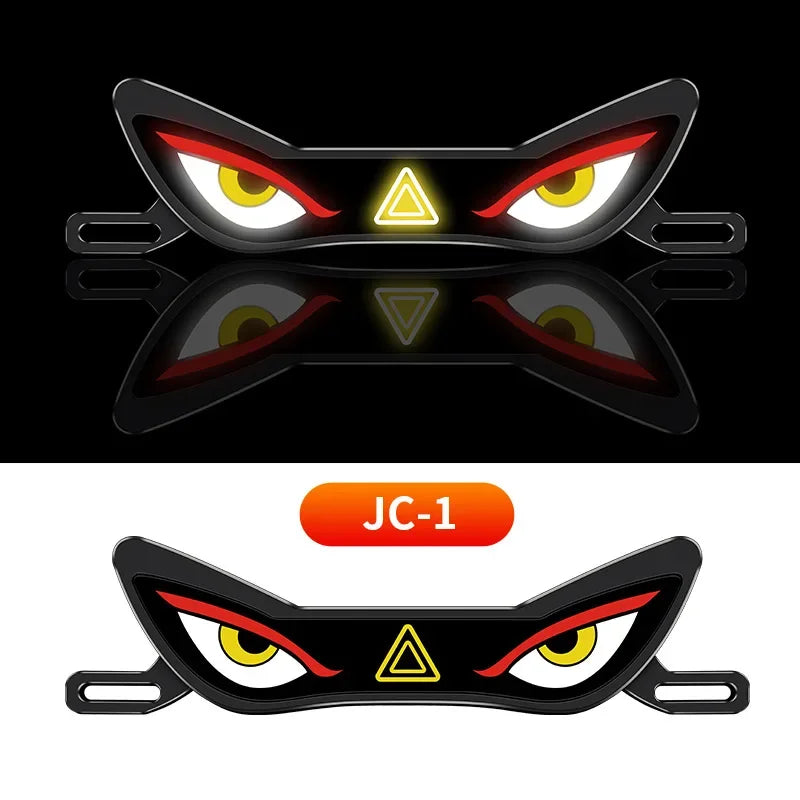 2026 Newest Motorcycle Cool Demon Eye LED License Plate Waterproof Ambient Light Headlight Brake Light Motorcycles Light