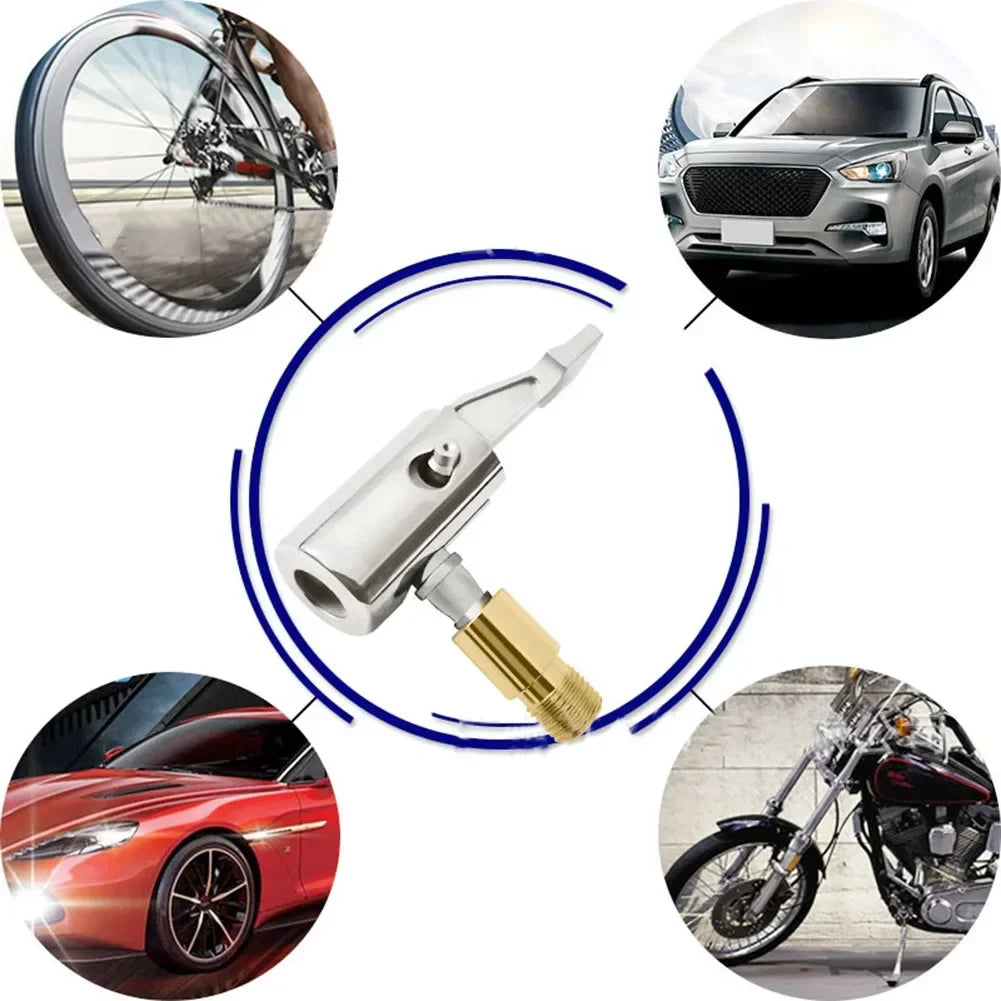 Locking Air Tire Chuck Portable Inflatable Pump For Car Tire Valve Clip Compressor Tire Inflator Tire Chuck With Barb Connector